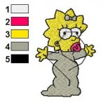 The Simpsons Lisa Marie Simpson 07 Embroidery Design